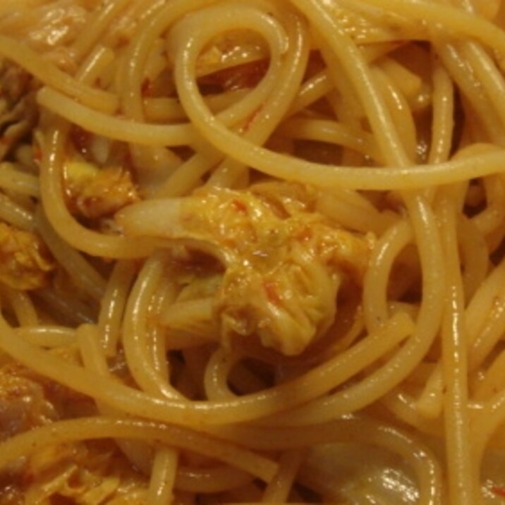 辛い白菜のパスタ